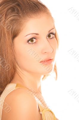 Young sexy woman portrait, isolated