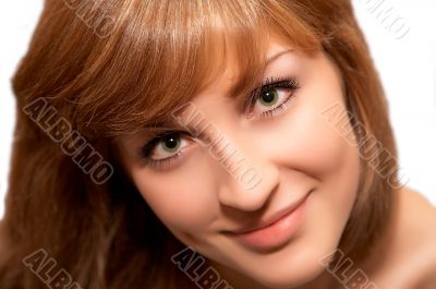 Close-up portrait of young beautiful woman