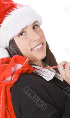 Santa businesswoman