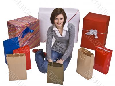 Woman and gifts