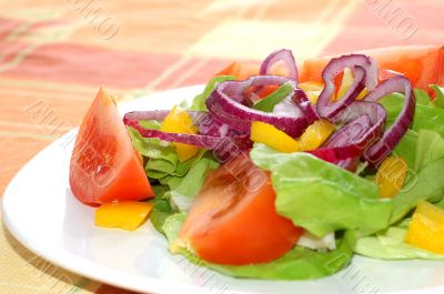 Fresh salad with tomatoes