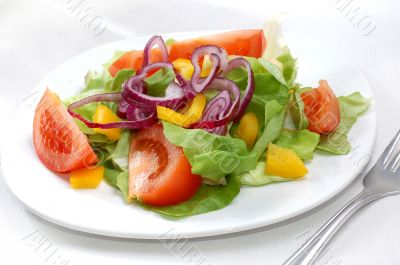 Fresh salad with tomatoes