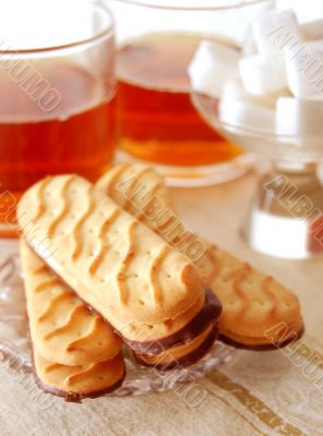 table set for high tea with sweet cookies