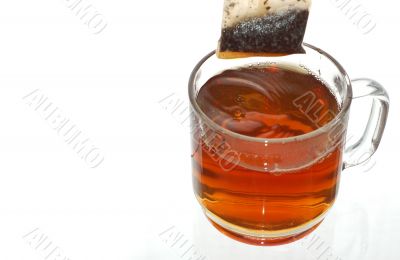 Transparent cup of tea