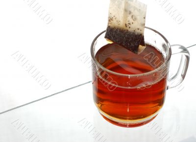 Transparent cup of tea