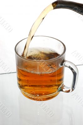 Transparent cup of tea