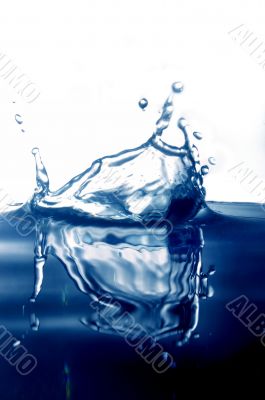 Sparks of blue water
