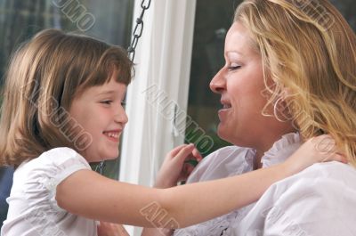 Young Mother and Daughter