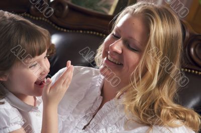 Young Mother and Daughter
