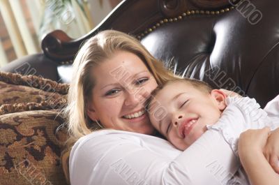 Young Mother and Son