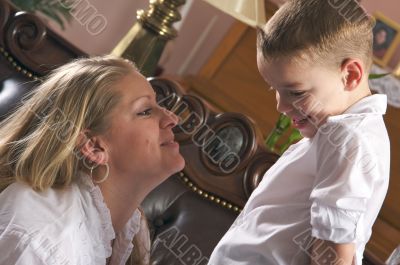 Young Mother and Son