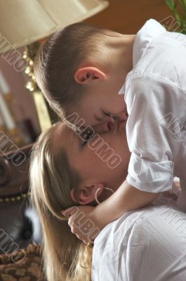 Young Mother and Son
