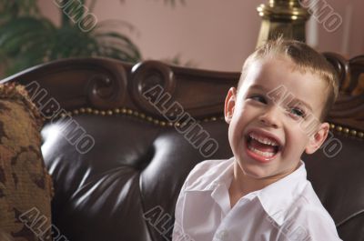Adorable Young Boy Smiles