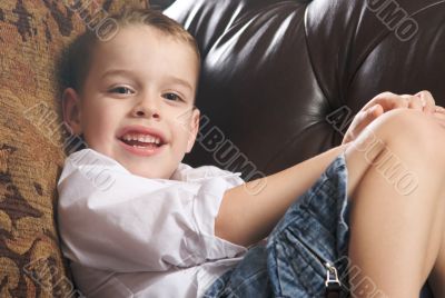 Adorable Young Boy Smiles