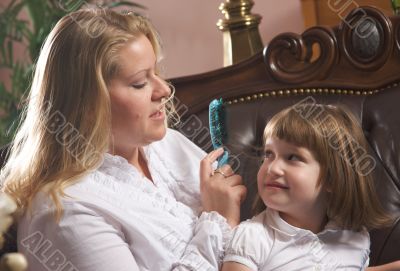 Young Mother and Daughter