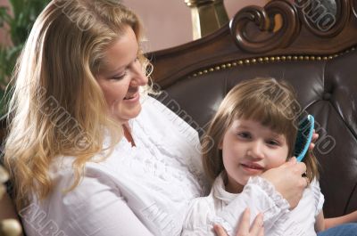 Young Mother and Daughter