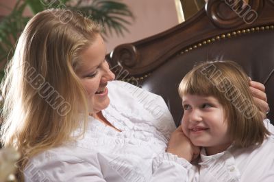 Young Mother and Daughter