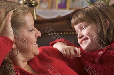 Young Mother and Daughter
