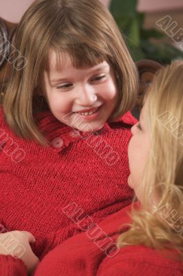 Young Mother and Daughter