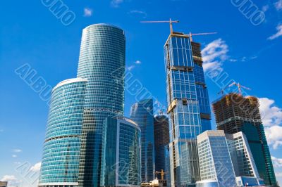 Skyscrapers construction site