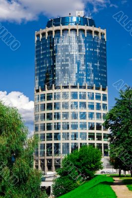 business skyscraper and nature