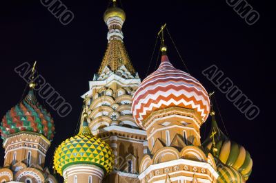 St Basil`s Cathedral at nighttime