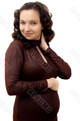 Smiling pregnant