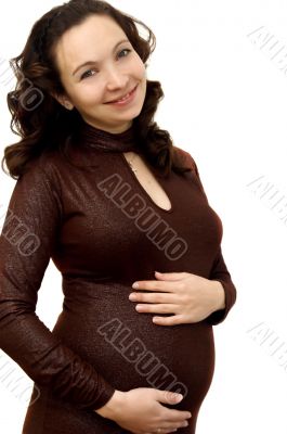 Smiling pregnant