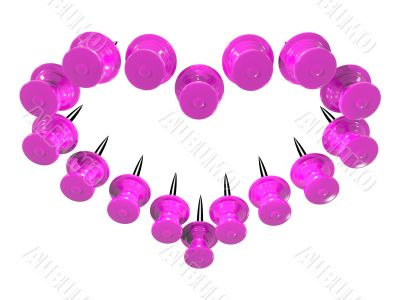 Colored plastic pushpins