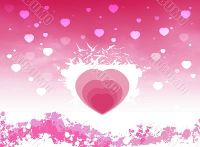 Pink St. Valentine`s background