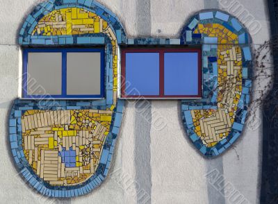 Window and facade, artistically arranged