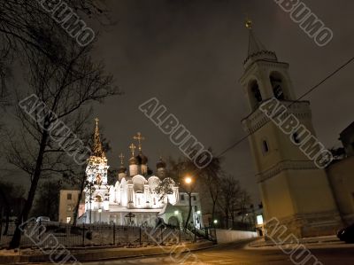 Church in Moscow night view