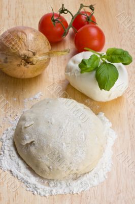 preparing pizza