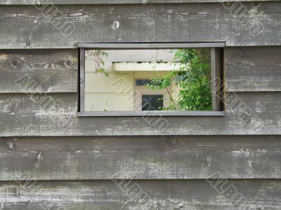 wooden wall without window
