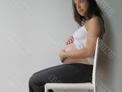 young pregnant woman