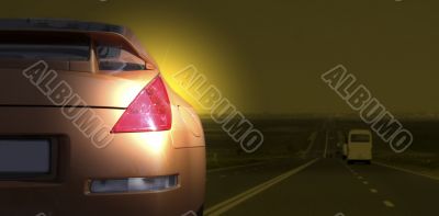 Car on the highway