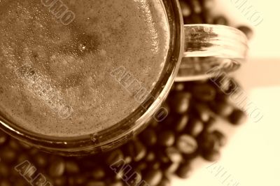Cup with coffee