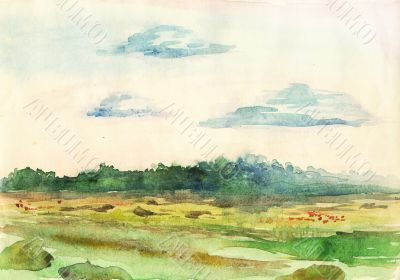 Watercolor landscape