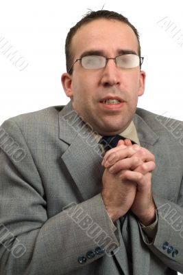 Business Man Shivering