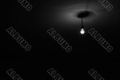 light bulb in the dark