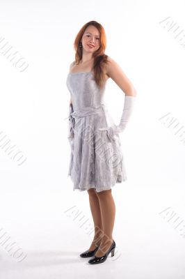 Young girl and white gloves