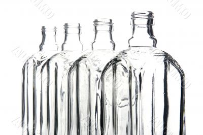 empty shtof for vodka close up