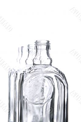 empty shtof for vodka closeup