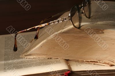 book and spectacles