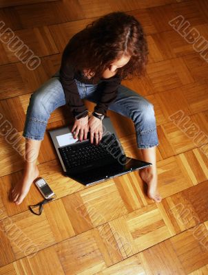 Girl with a computer