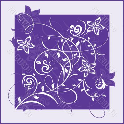 Decorative flowers on color background