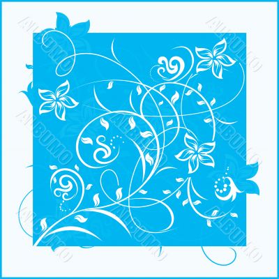 Decorative flowers on color background
