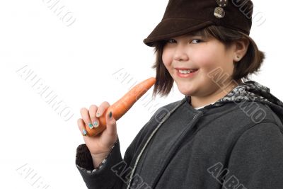 Child Eating Carrot
