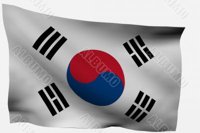 Korean 3d flag