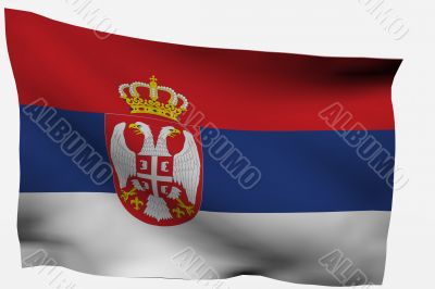serbian 3d flag